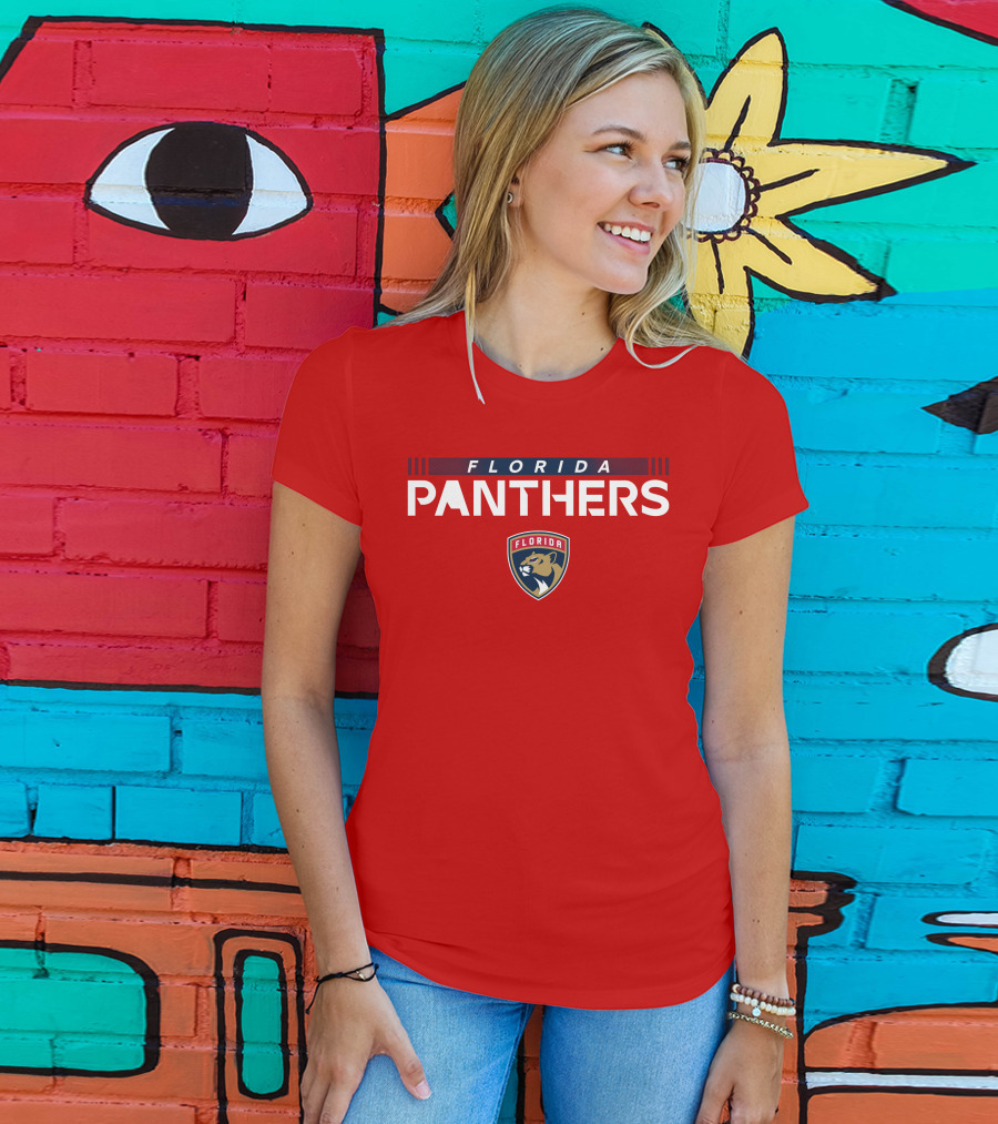 Florida Panthers Lomberg Logo Red T-Shirt