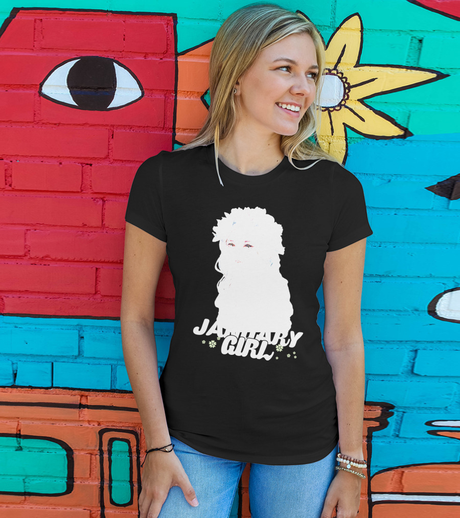 January Girl Floral Birthday T-Shirt