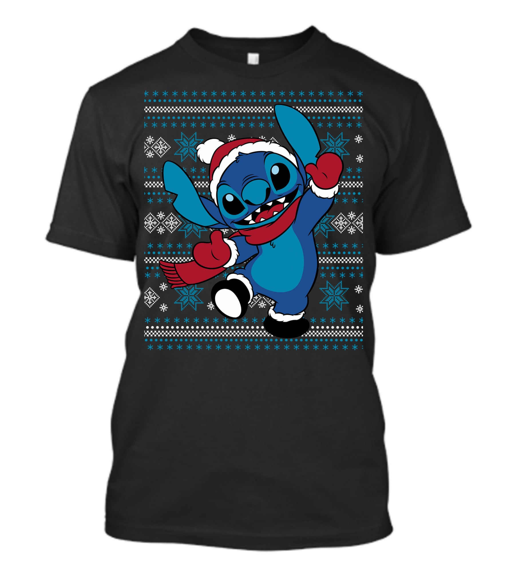 Disney Stitch Festive Christmas Holiday Cheer T-Shirt