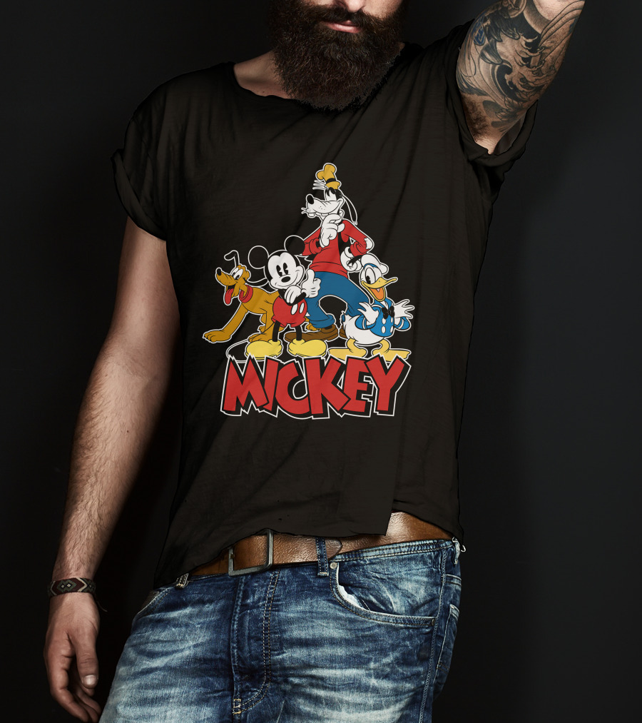 Mickey Mouse And Friends Pluto Goofy Donald Duck Disney T-Shirt