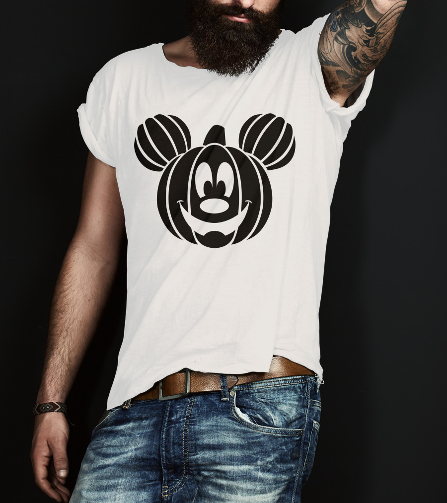 Disney Mickey Mouse Halloween Pumpkin Face T-Shirt