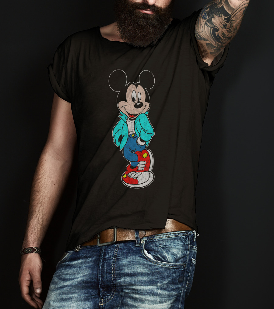 Disney Mickey Mouse Retro Jacket Style Sketch T-Shirt