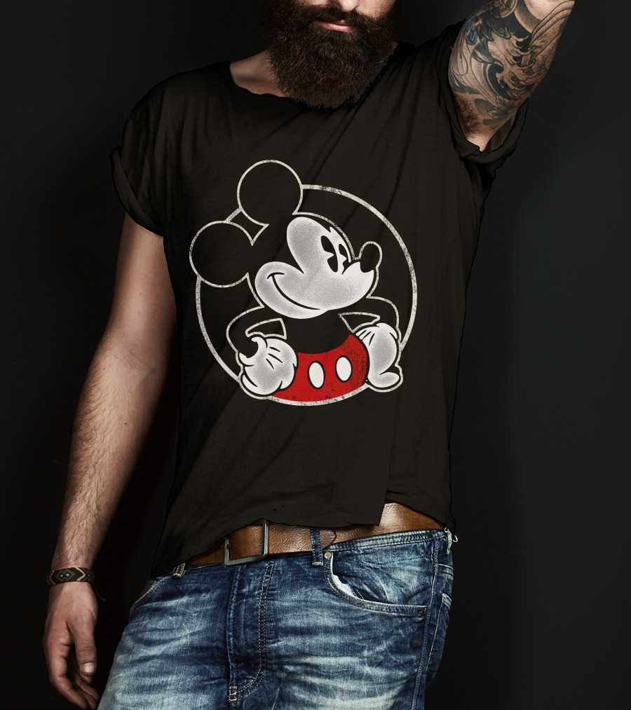 Disney Mickey Mouse Classic Retro Circle T-Shirt
