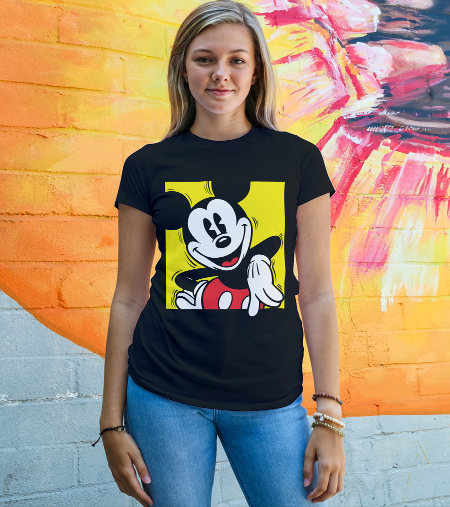 Mickey Mouse Vintage Yellow Frame Disney T-Shirt