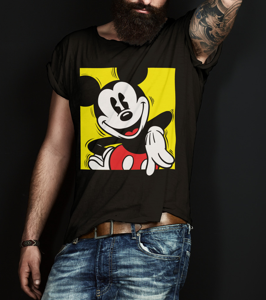 Mickey Mouse Vintage Yellow Frame Disney T-Shirt