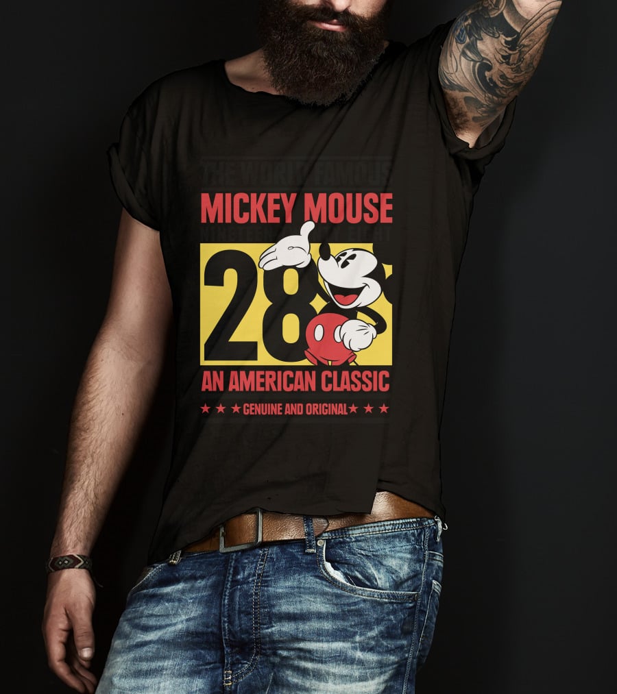 The World Famous Mickey Mouse Nineteen Twenty Eight 28 An American Classic Genuine And Original T-Shirt
