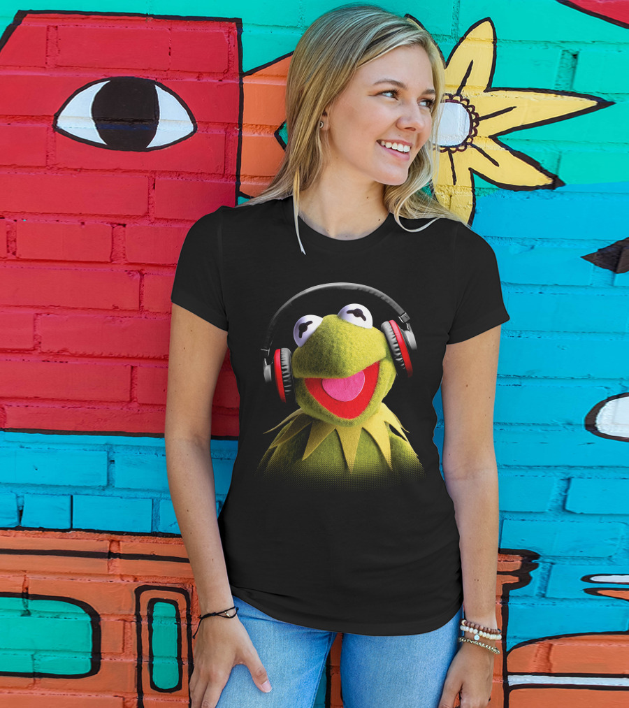Disney Muppet Babies Kermit Headphones Retro T-Shirt