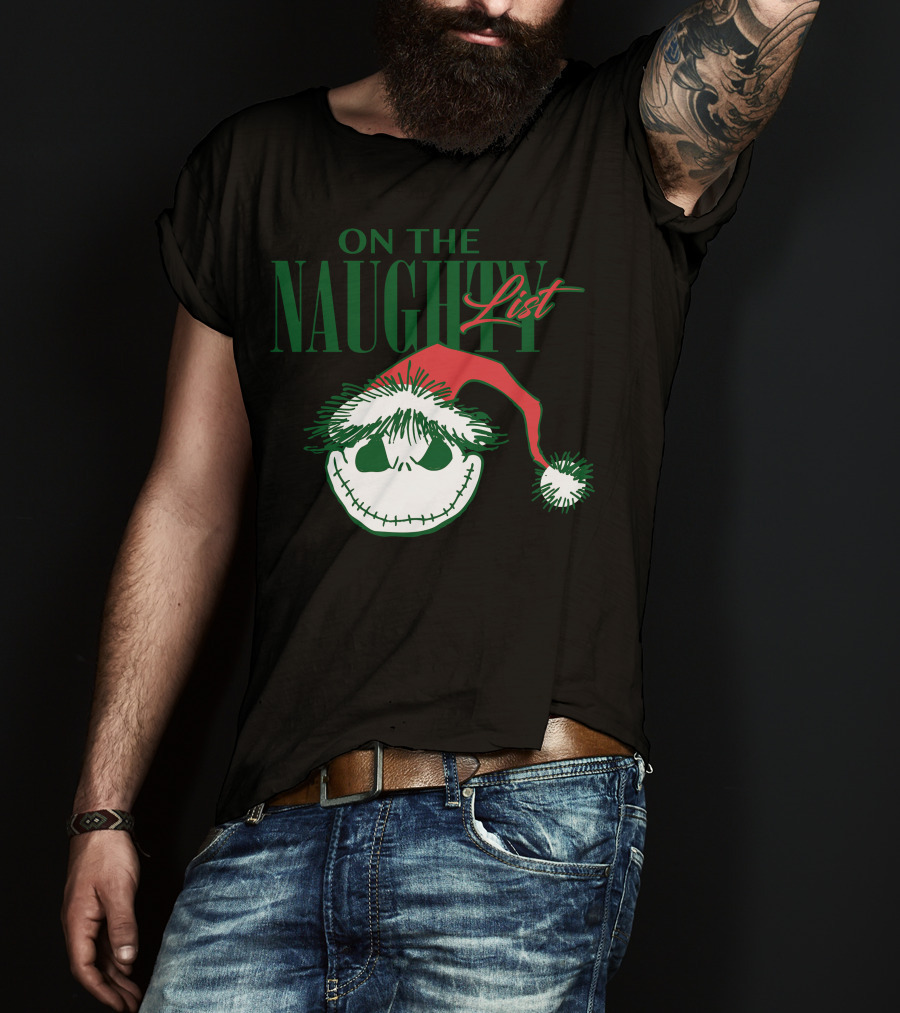 Nightmare Before Christmas On The Naughty List T-Shirt