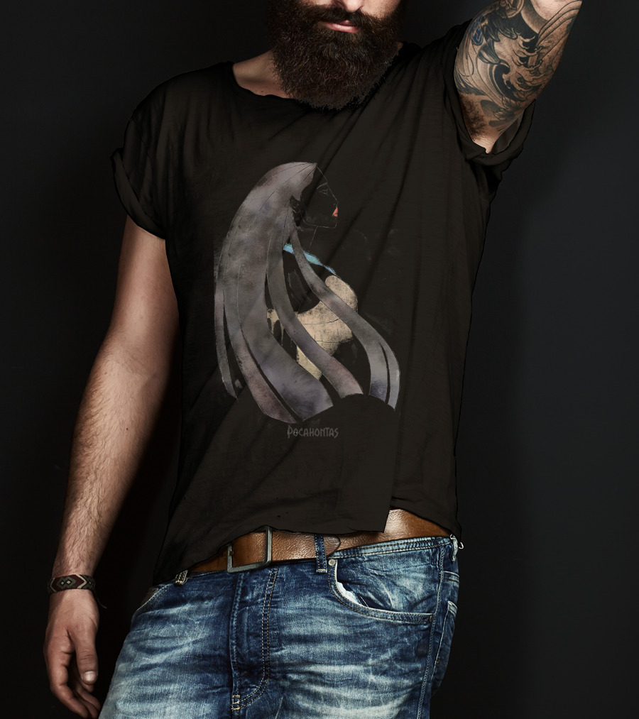 Pocahontas Disney Profile Drawing T-Shirt