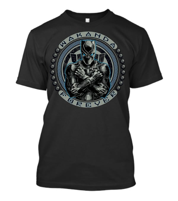 Marvel Black Panther Wakanda Forever Circle Bead T-Shirt