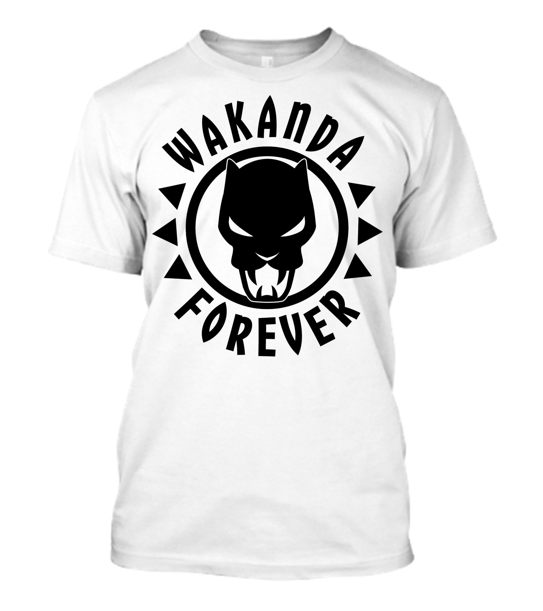 Wakanda Forever Black Panther Circle Panther T-Shirt