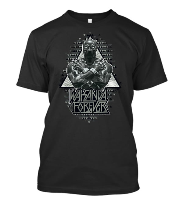 Wakanda Forever Marvel Black Panther Crossed Arms Geometric T-Shirt
