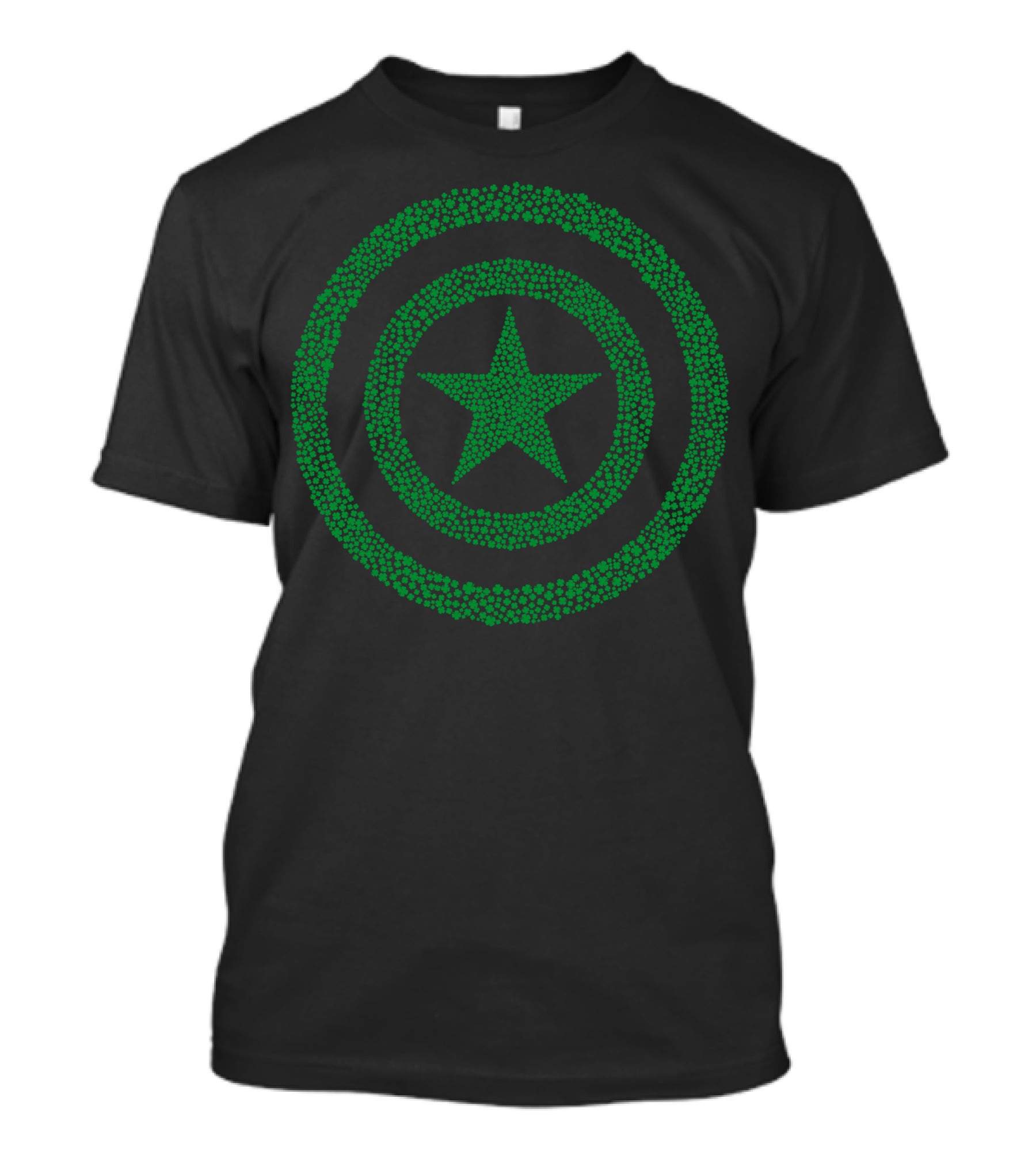 Marvel Captain America Green Shamrock Star Emblem T-Shirt