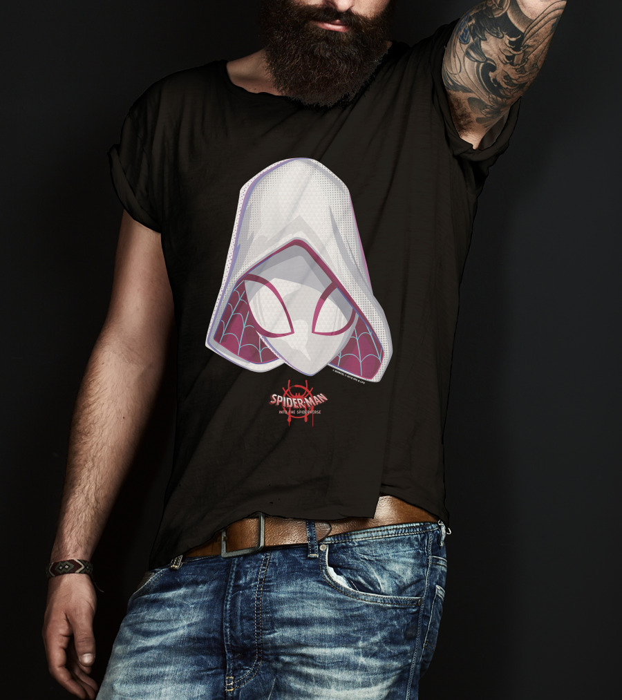 Spider-Man Into The Spider-Verse Spider-Gwen Mask Marvel T-Shirt