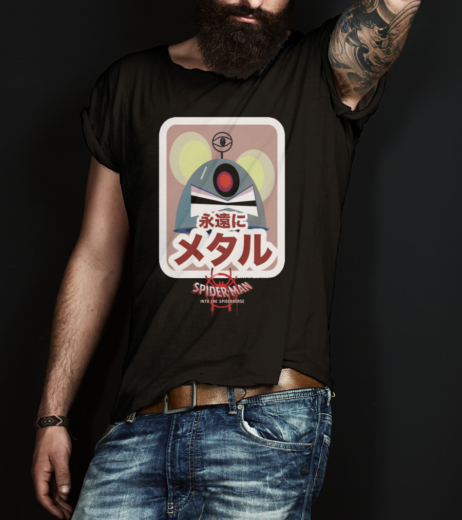 Spider-Man Into The Spiderverse Robot Mouse Metal T-Shirt