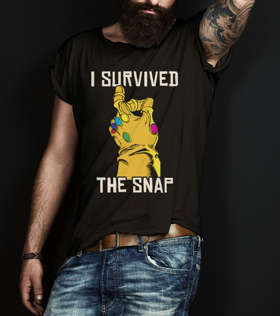 Marvel Thanos Infinity Gauntlet I Survived The Snap T-Shirt