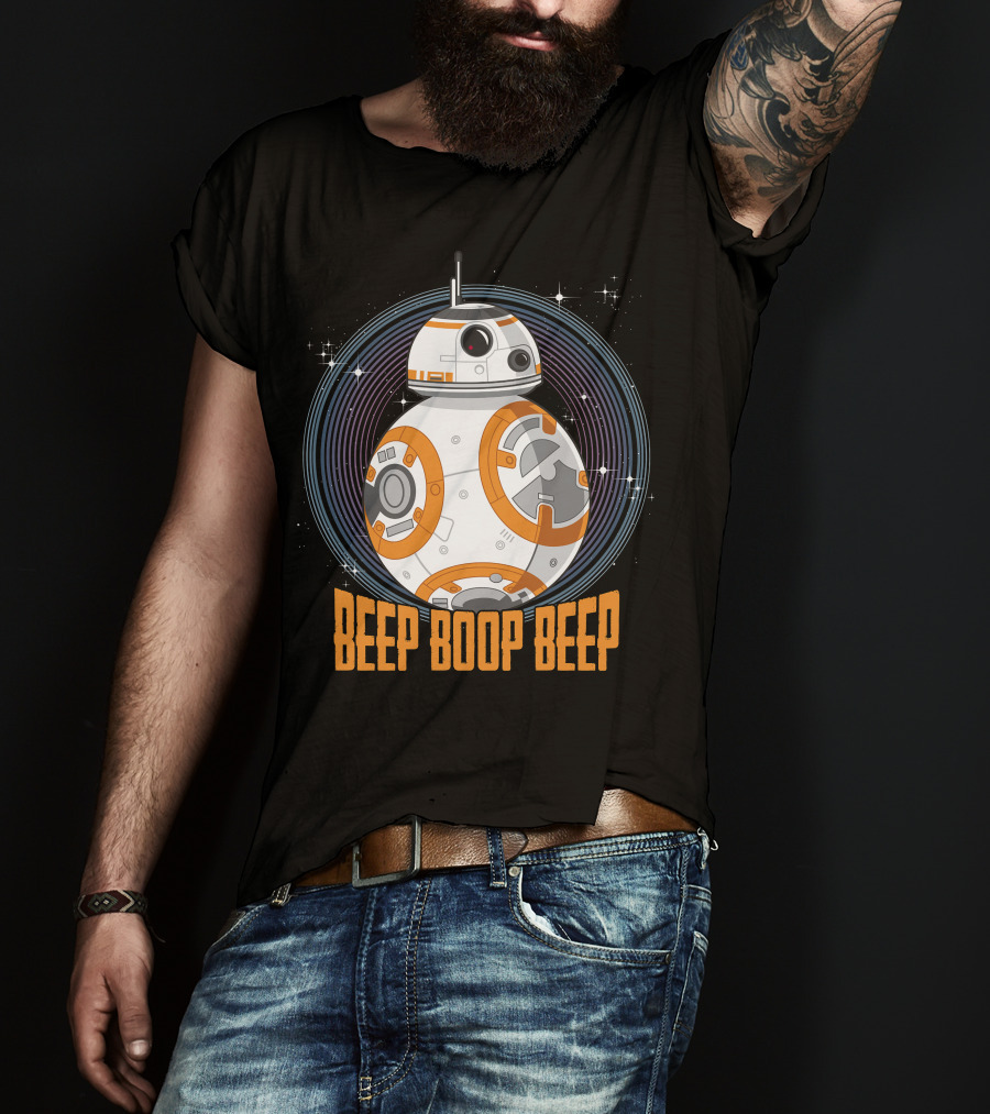 Star Wars BB-8 Beep Boop Beep Circle T-Shirt