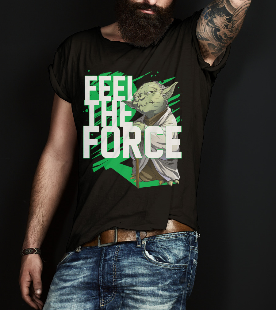 Star Wars Feel The Force Yoda Jedi Master T-Shirt