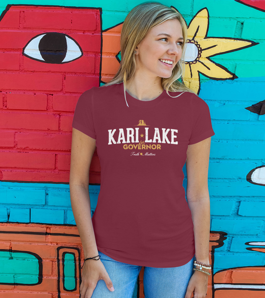 Kari Lake For Governor Gold Star Monument T-Shirt