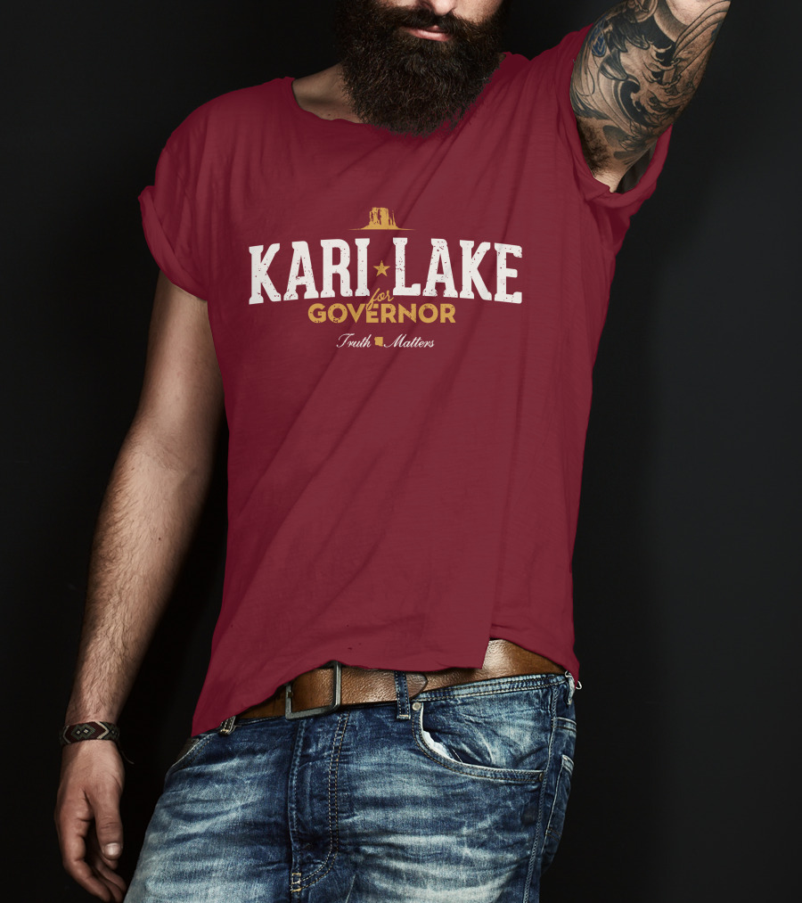Kari Lake For Governor Gold Star Monument T-Shirt