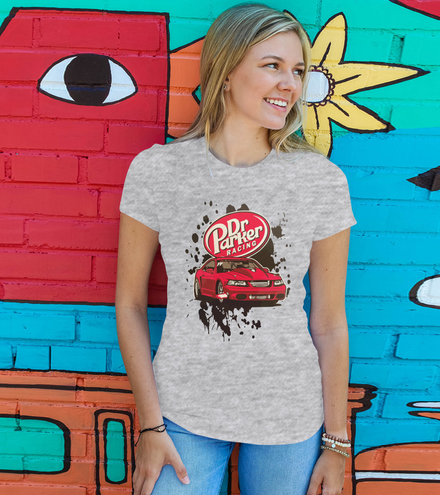 Dr Parker Racing Cleetus McFarland Merch Red Car T-Shirt