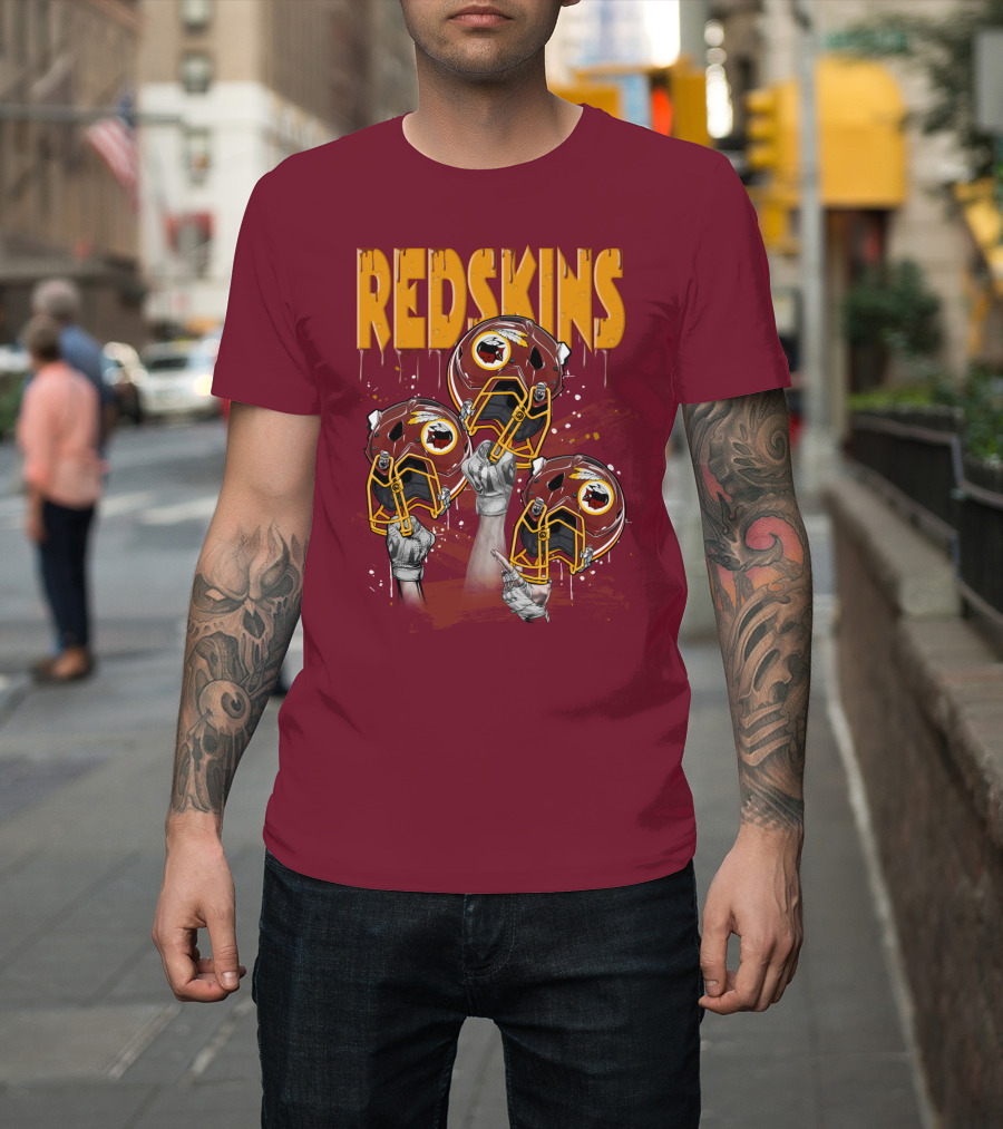 Redskins Helmets And Raised Fists T-Shirt