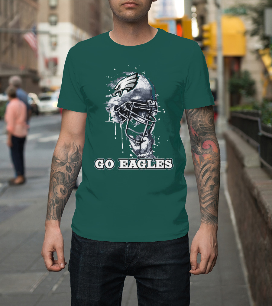 Philadelphia Eagles Helmet Go Eagles T-Shirt