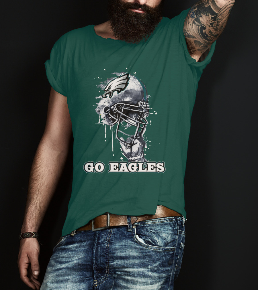 Philadelphia Eagles Helmet Go Eagles T-Shirt