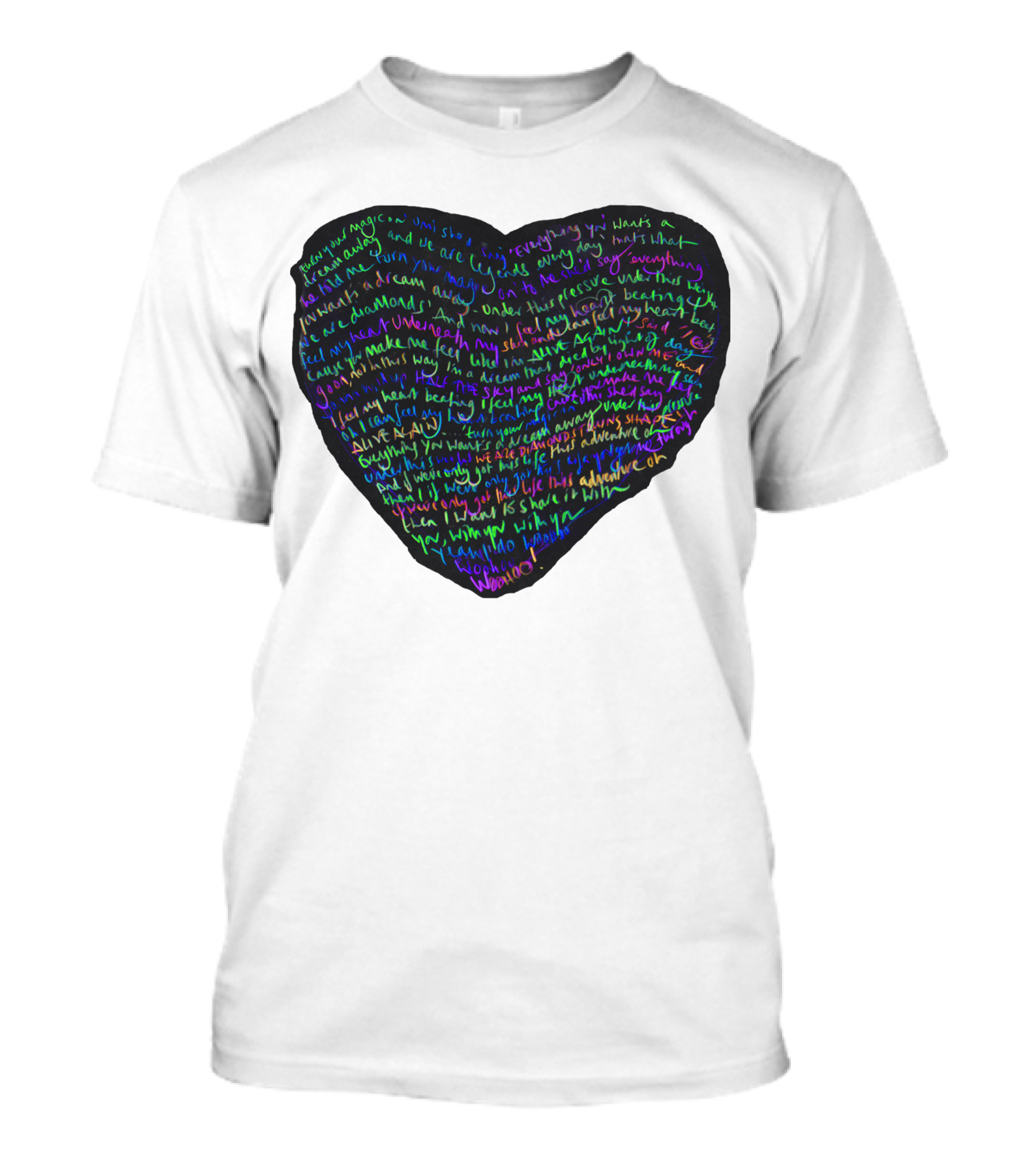 C.P White Heart Shaped T-Shirt