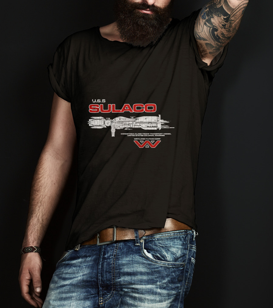 U.S.S. Sulaco Conestoga-Class Troop Transport Vessel Weyland-Yutani Corp T-Shirt