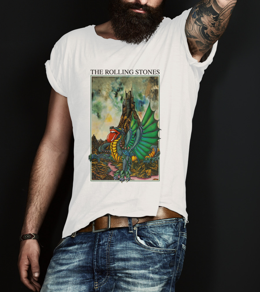 The Rolling Stones Dragon And Castle Scene T-Shirt
