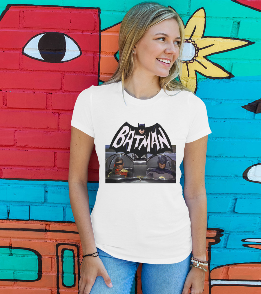 Batman TV Series Batmobile Dynamic Duo T-Shirt