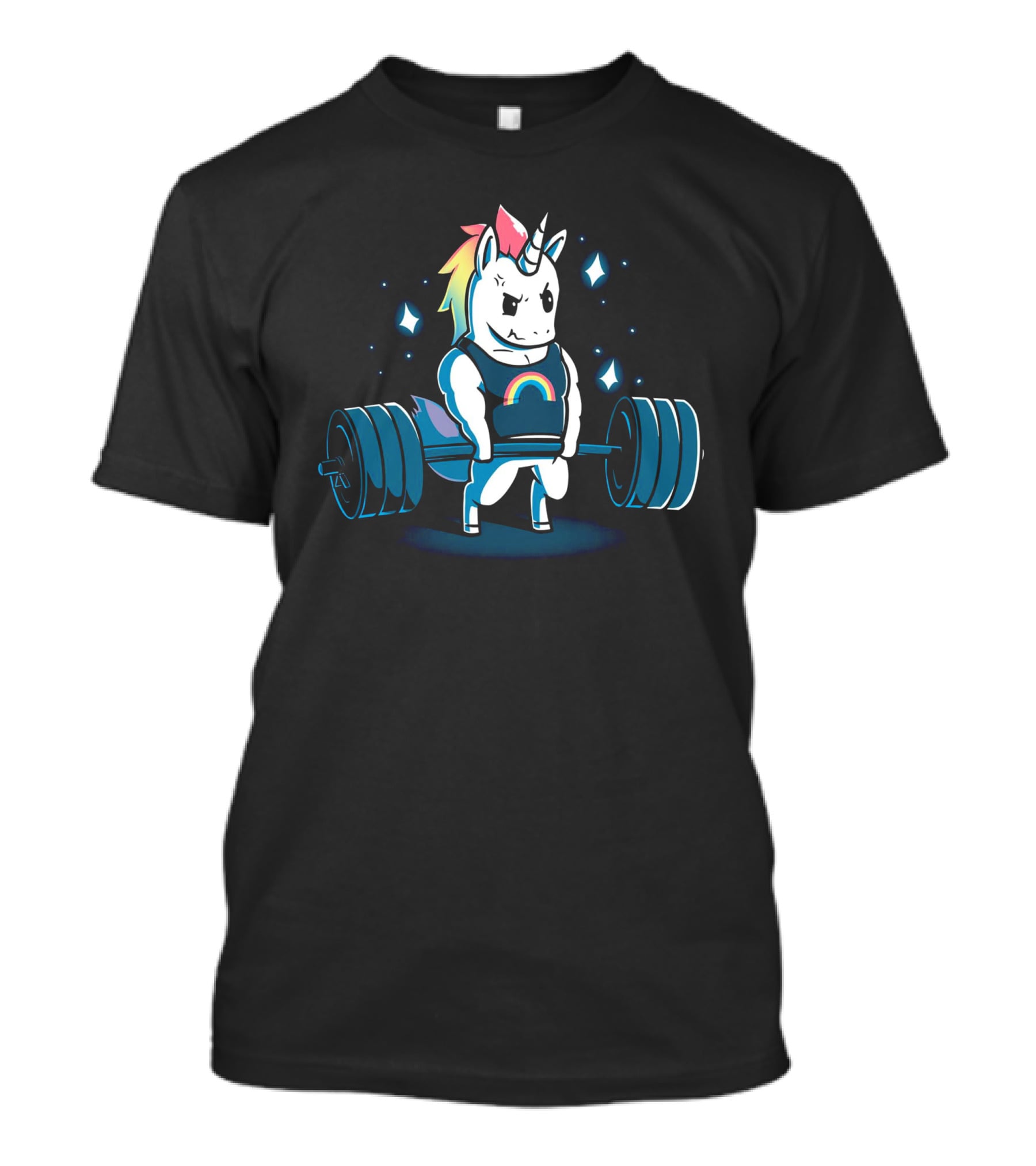 Weightlifting Rainbow Unicorn Gym T-Shirt