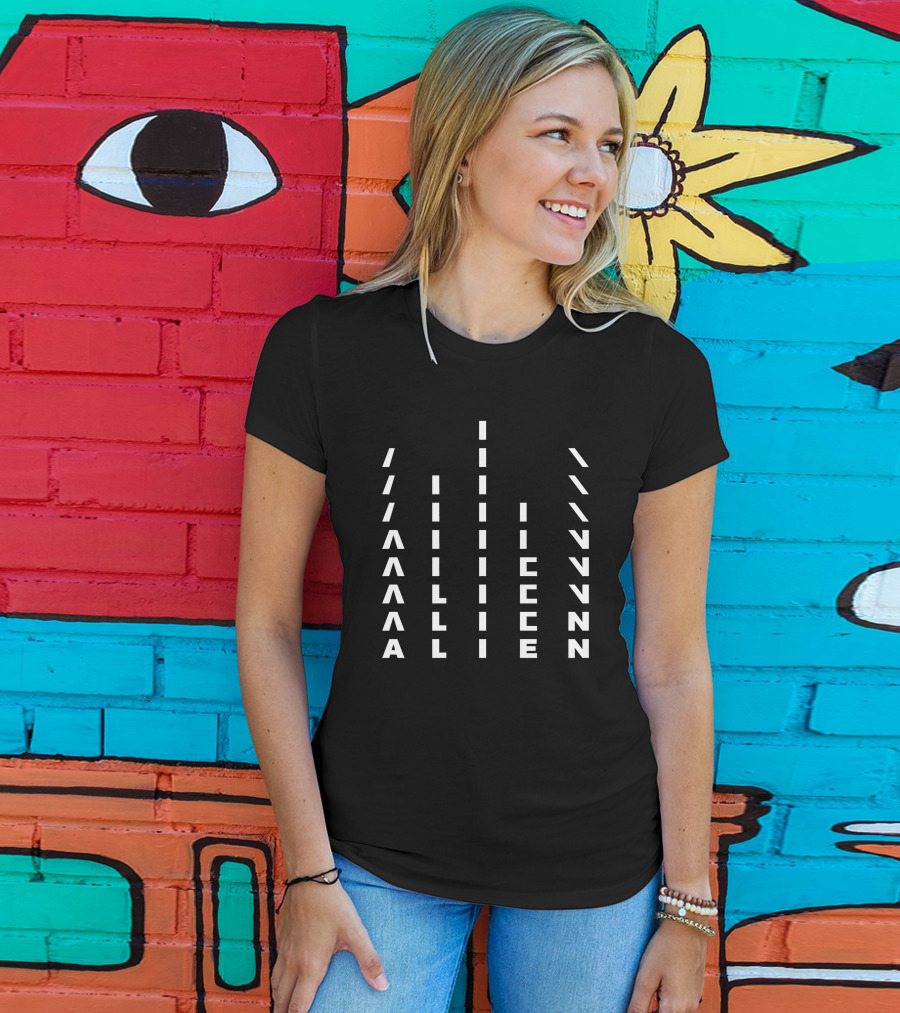 Daddy Doug Abstract Alien Lines T-Shirt