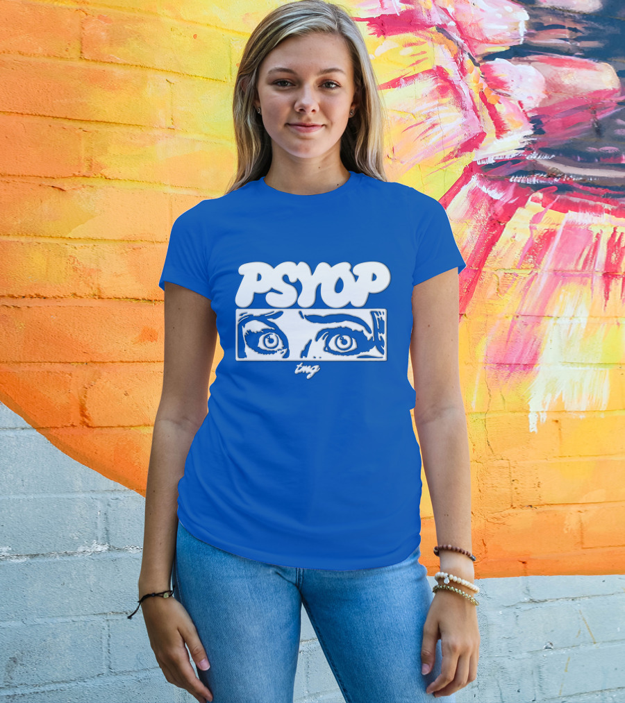 PSYOP TMG Eye Design Crewneck T-Shirt