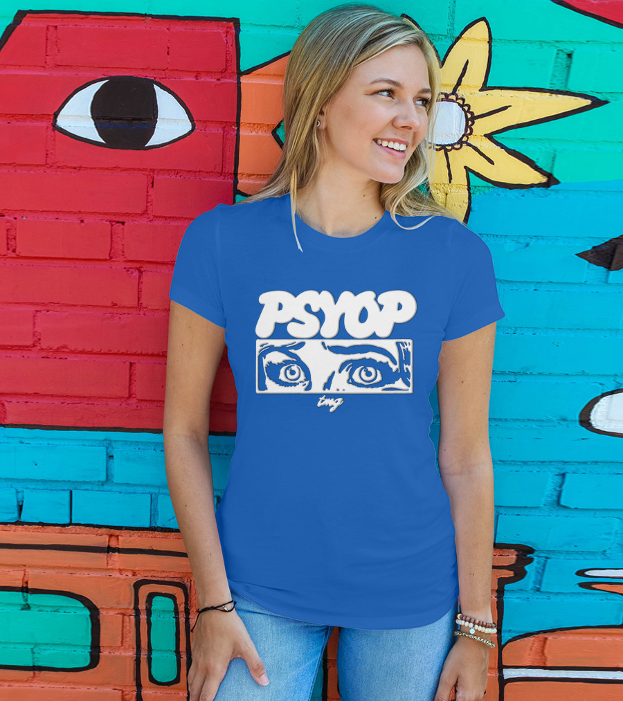 PSYOP TMG Eye Design Crewneck T-Shirt