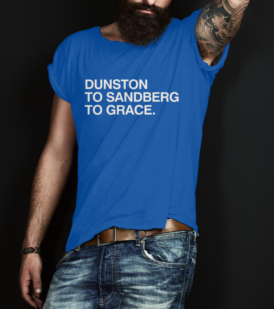 Dunston To Sandberg To Grace Men's Baseball Trio T-Shirt