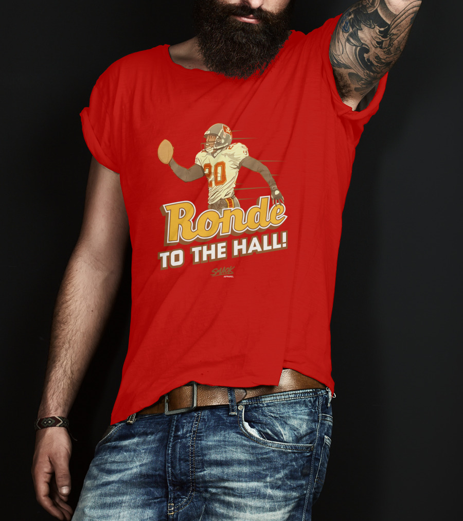 Ronde To The Hall Smack Apparel Football T-Shirt