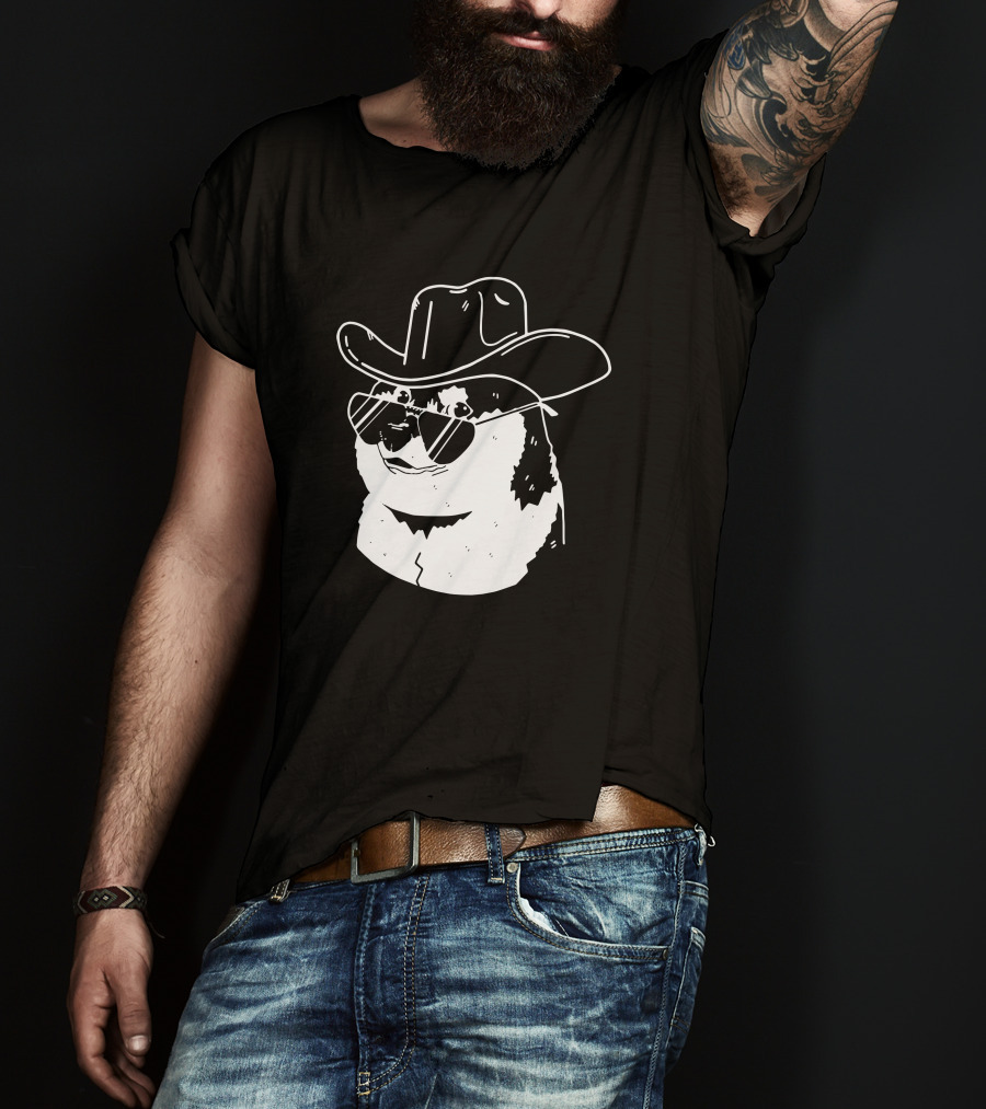 Elon Musk Dogecoin Cowboy Hat Sunglasses Shiba Inu T-Shirt