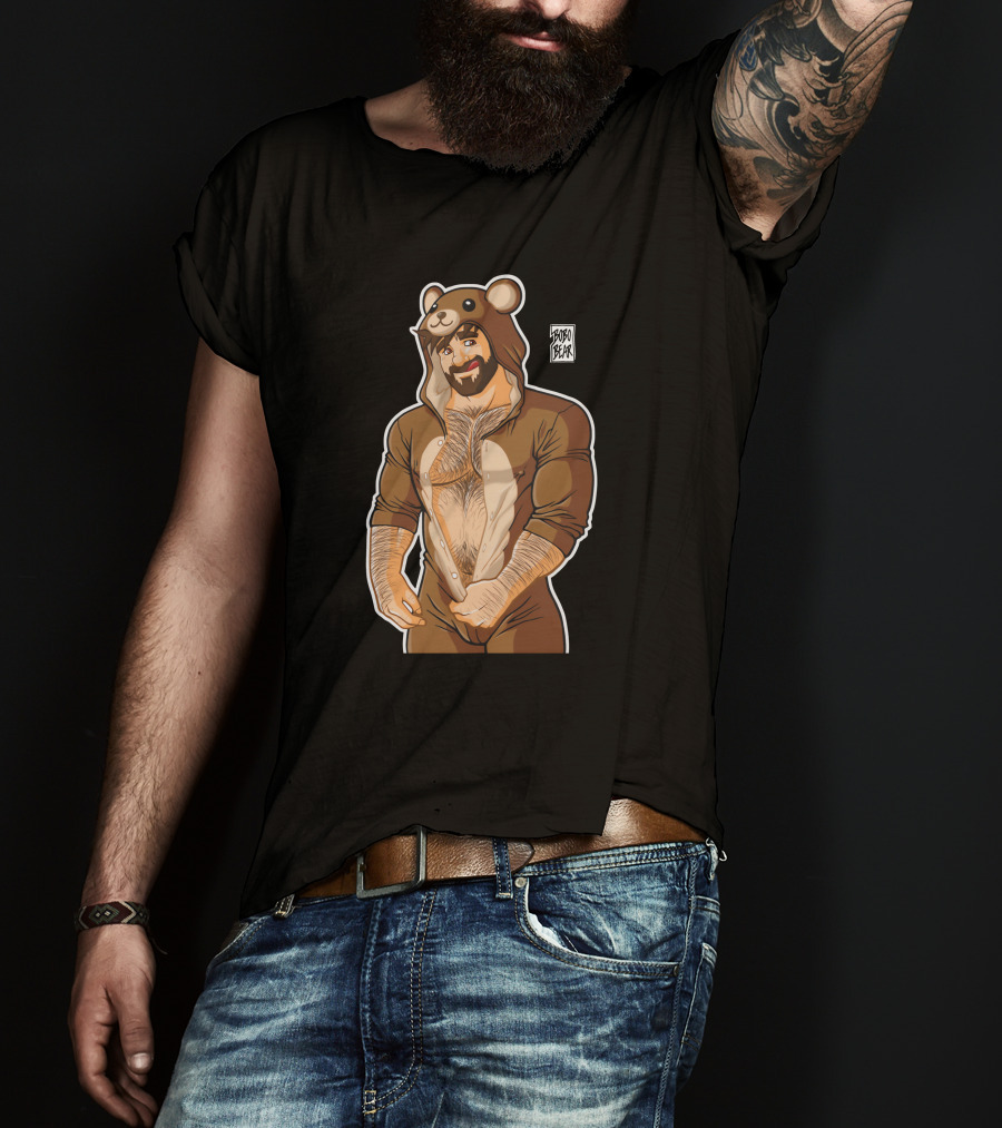 Adam Loves Teddy Bears Hobo Bear Onesie T-Shirt