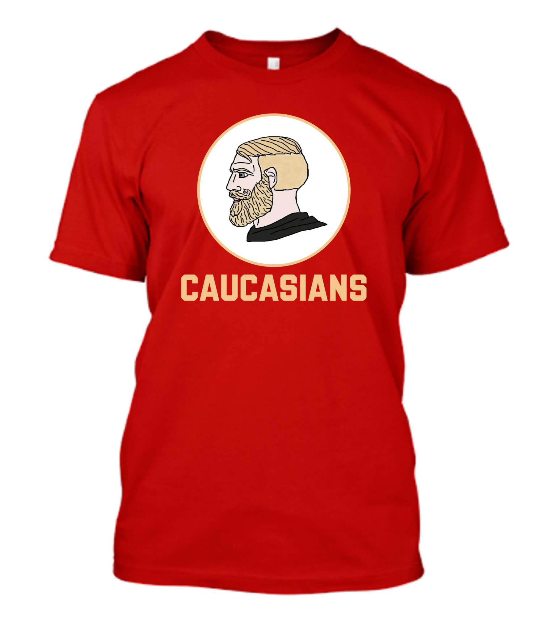 Caucasians Nordic Viking Profile Red T-Shirt