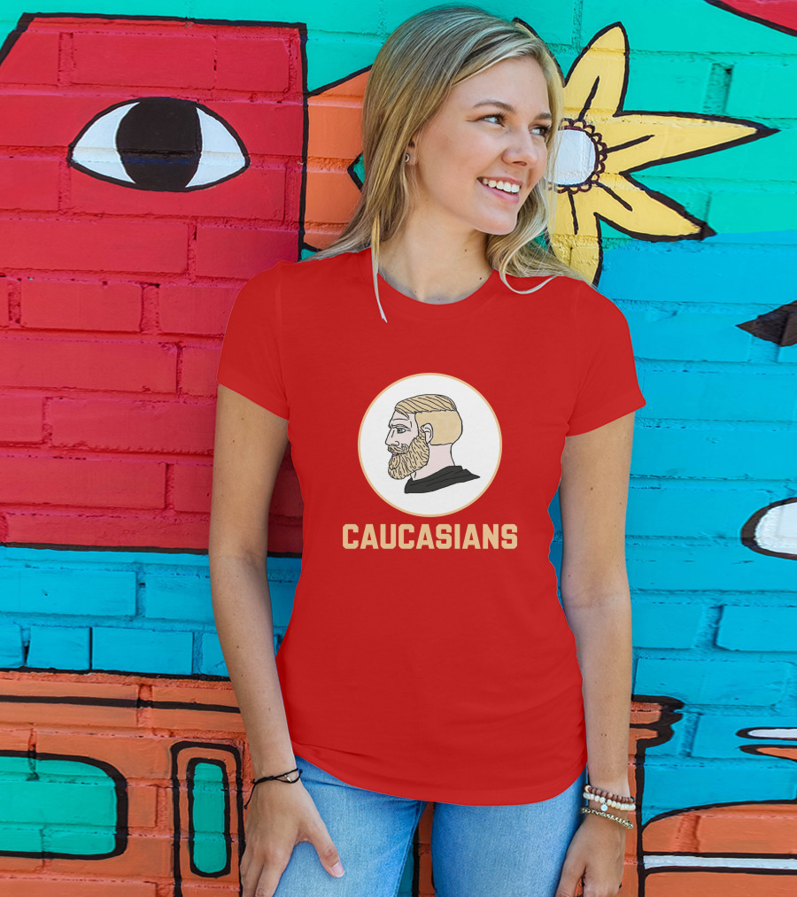 Caucasians Nordic Viking Profile Red T-Shirt