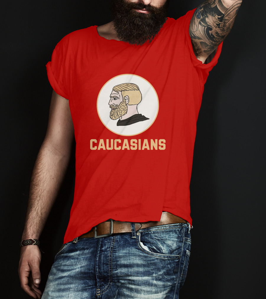 Caucasians Nordic Viking Profile Red T-Shirt