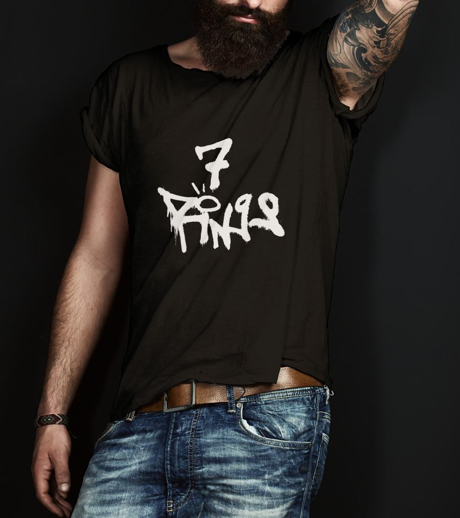 7 Rings Tag Style Crewneck T-Shirt