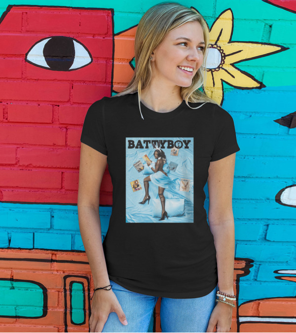 Lil Nas X Batty Boy Playful Cover Parody With Magazine Elements T-Shirt