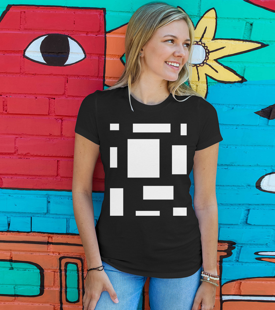 Piet Mondrian Style CAMP MAU 1 MAT BL Geometric Composition T-Shirt