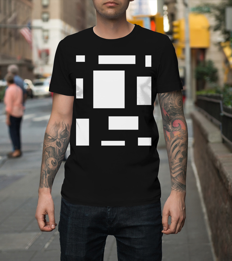 Piet Mondrian Style CAMP MAU 1 MAT BL Geometric Composition T-Shirt