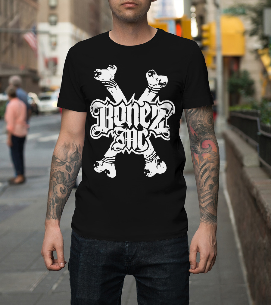 BonezMC Germany Rapper Crossed Bones T-Shirt