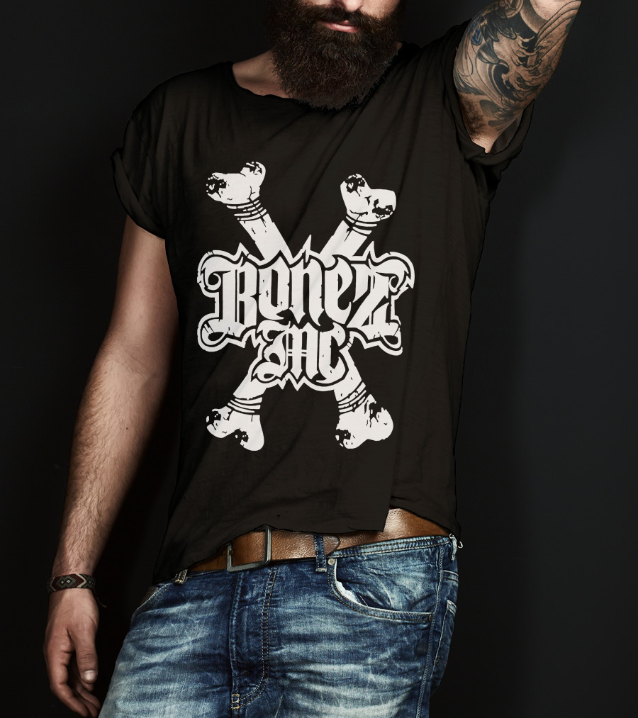 BonezMC Germany Rapper Crossed Bones T-Shirt