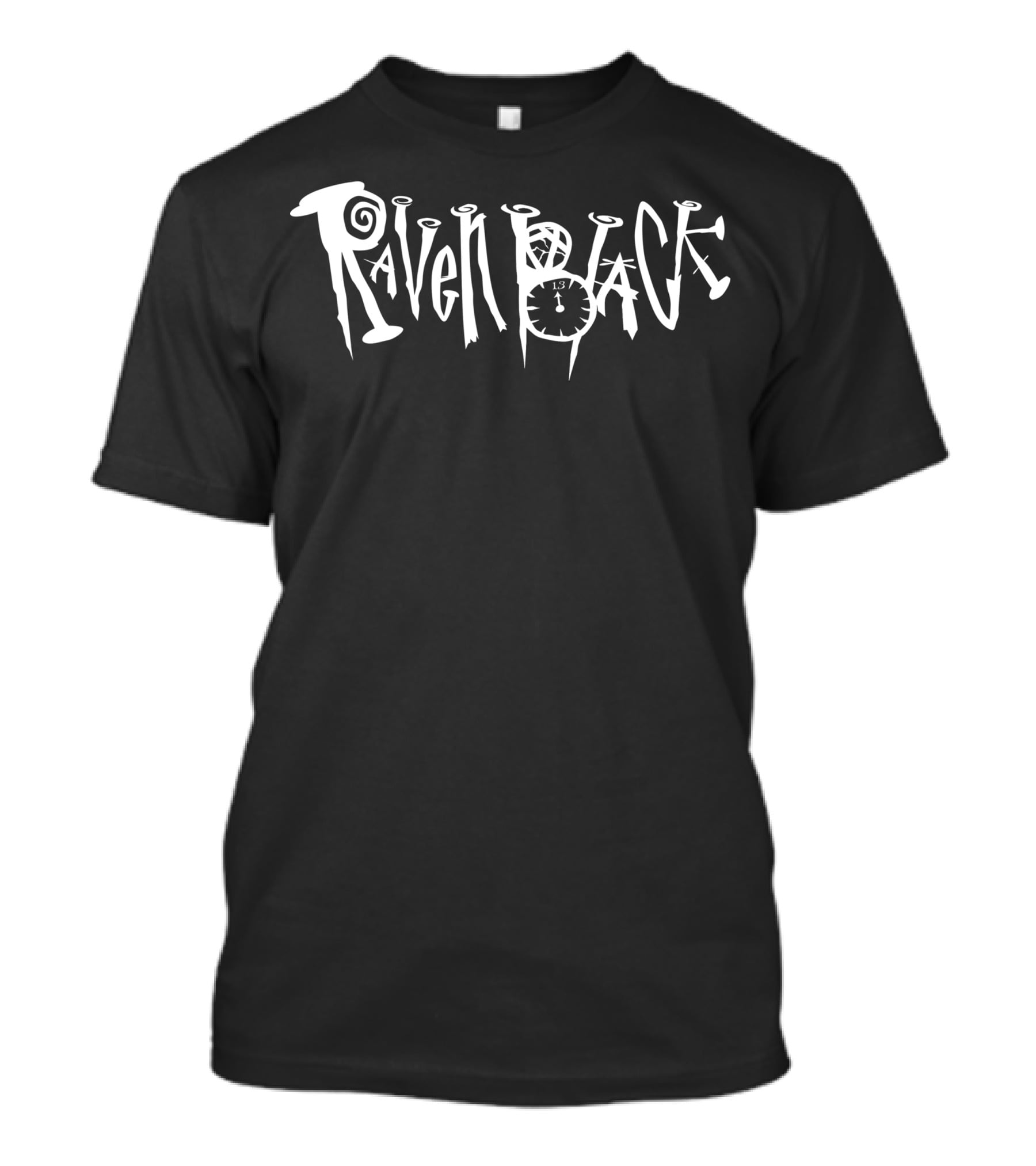 Raven Black Band Clock Gothic Germany T-Shirt